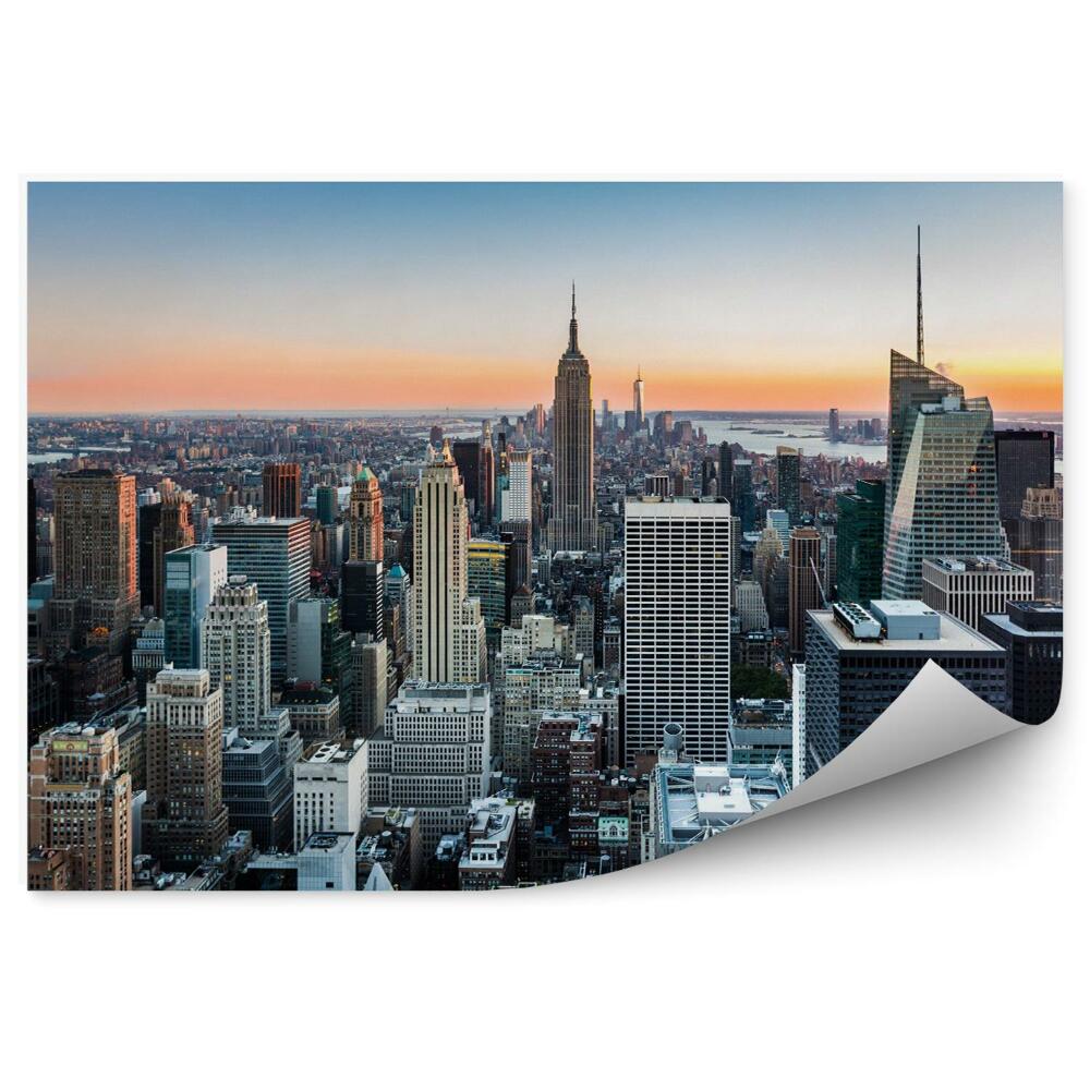 Fototapeta na zeď Panorama New Yorku při západu slunce