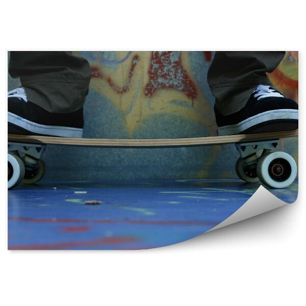 Fototapeta Skateboard graffiti beton teenager