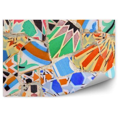 Samolepící fototapeta Gaudího mozaika Barcelona