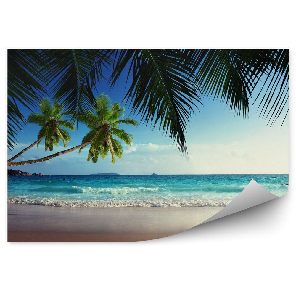Samolepící fototapeta Seychelská pláž