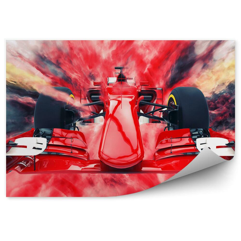 Fototapeta na zeď Formule 1 auto červené pozadí rychlost