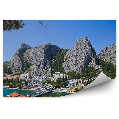 Fototapeta Skalisté hory město most voda