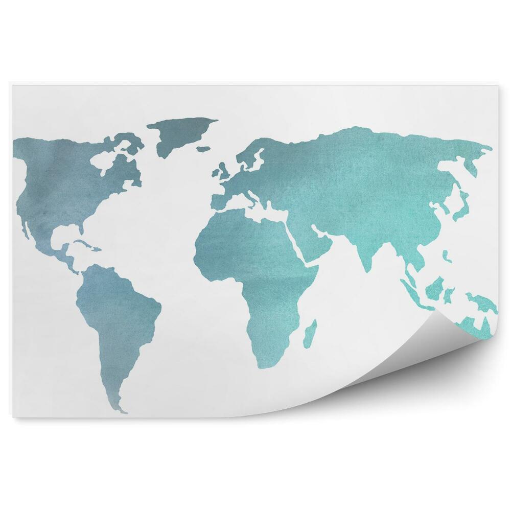 Samolepící fototapeta Akvarelová mapa světa