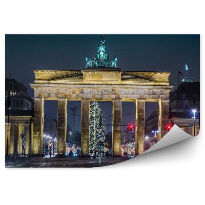 Samolepící tapeta Oberbaumův most Berlínské budovy řeka západ slunce