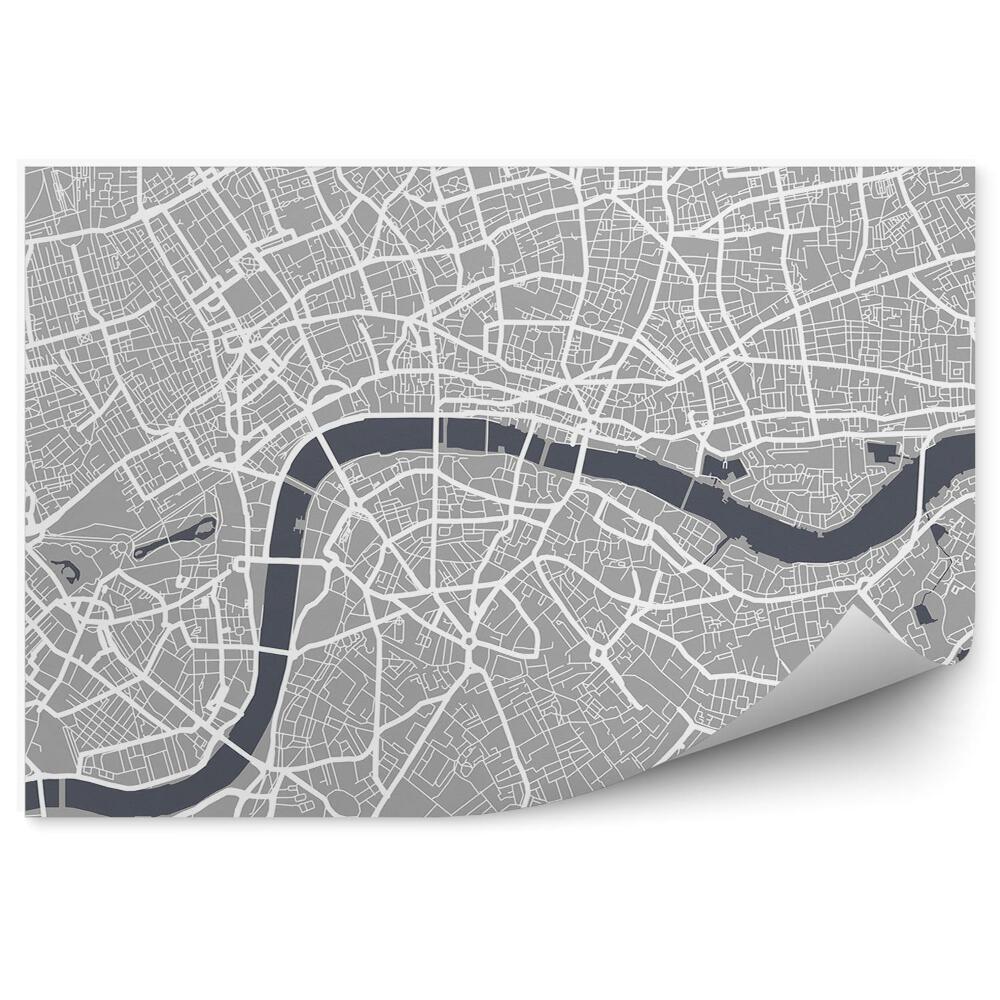Fototapeta na zeď Londýn plán města mapa