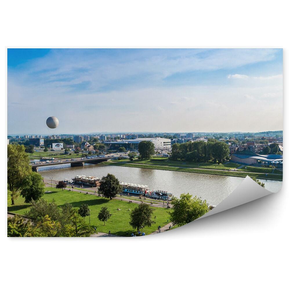 Samolepící tapeta Řeka Visla kopec hrad Wawel Krakov