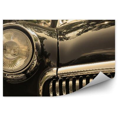 Fototapeta Detailní záběr na přední světla retro vozu