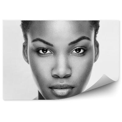 Fototapeta Ženský obličej černé kudrnaté vlasy