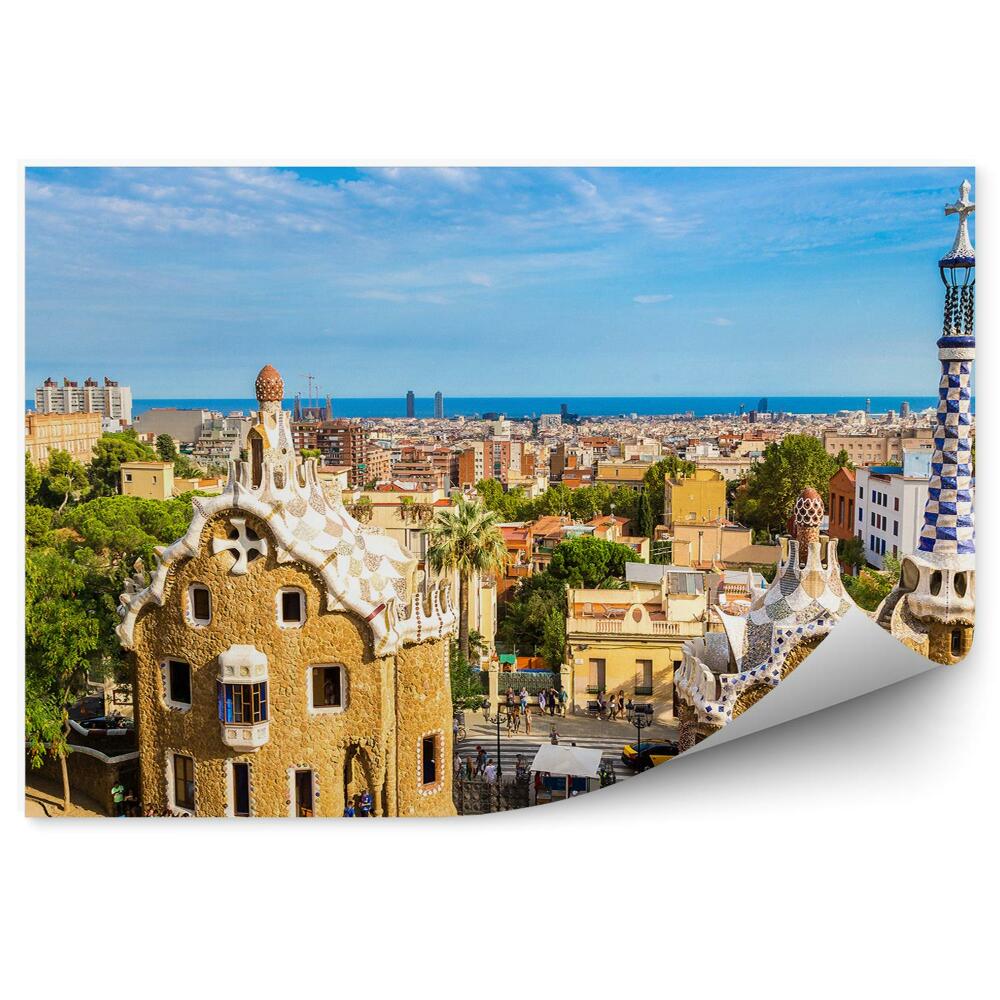 Fototapeta na zeď Park Guell Barcelona Španělsko obloha mraky