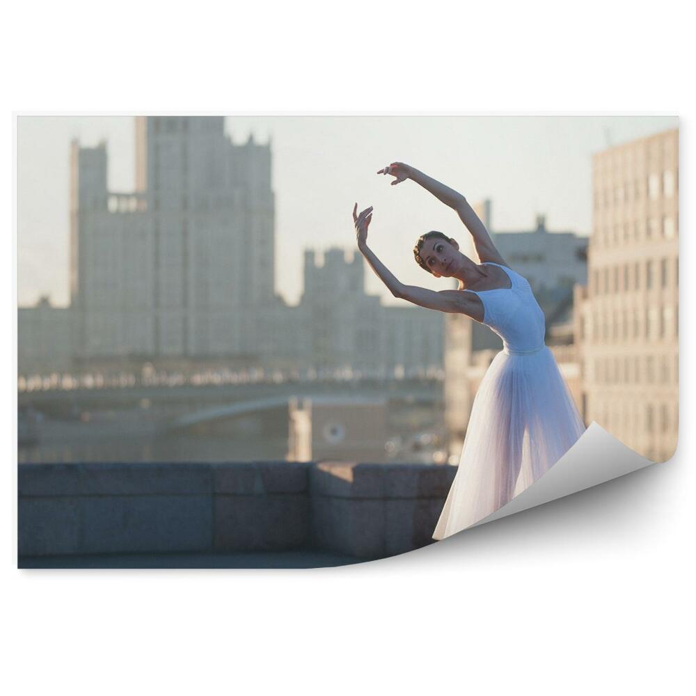 Fototapeta na zeď Baletka tančí moskevské městské budovy