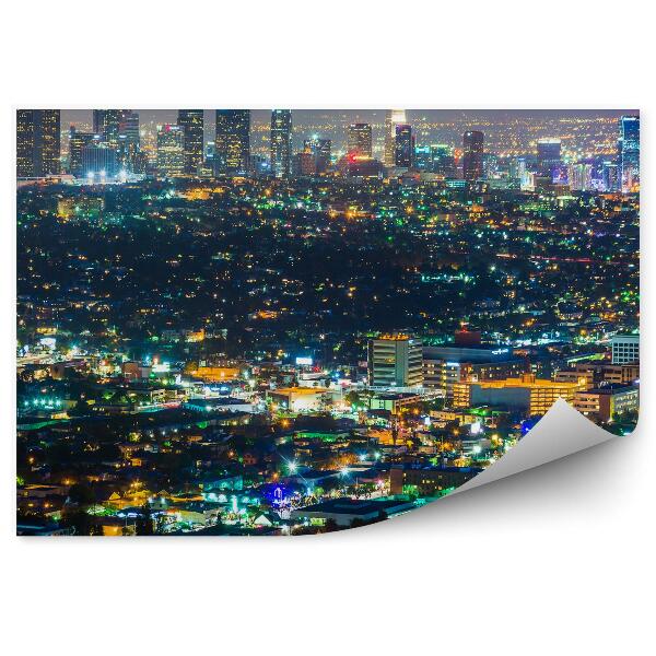 Fototapeta na zeď Letecký pohled Los Angeles světla