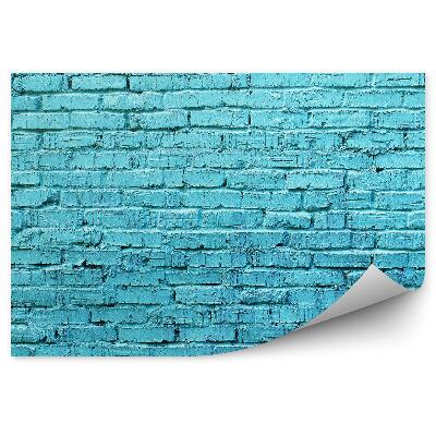 Fototapeta Světle modré cihlové zdivo