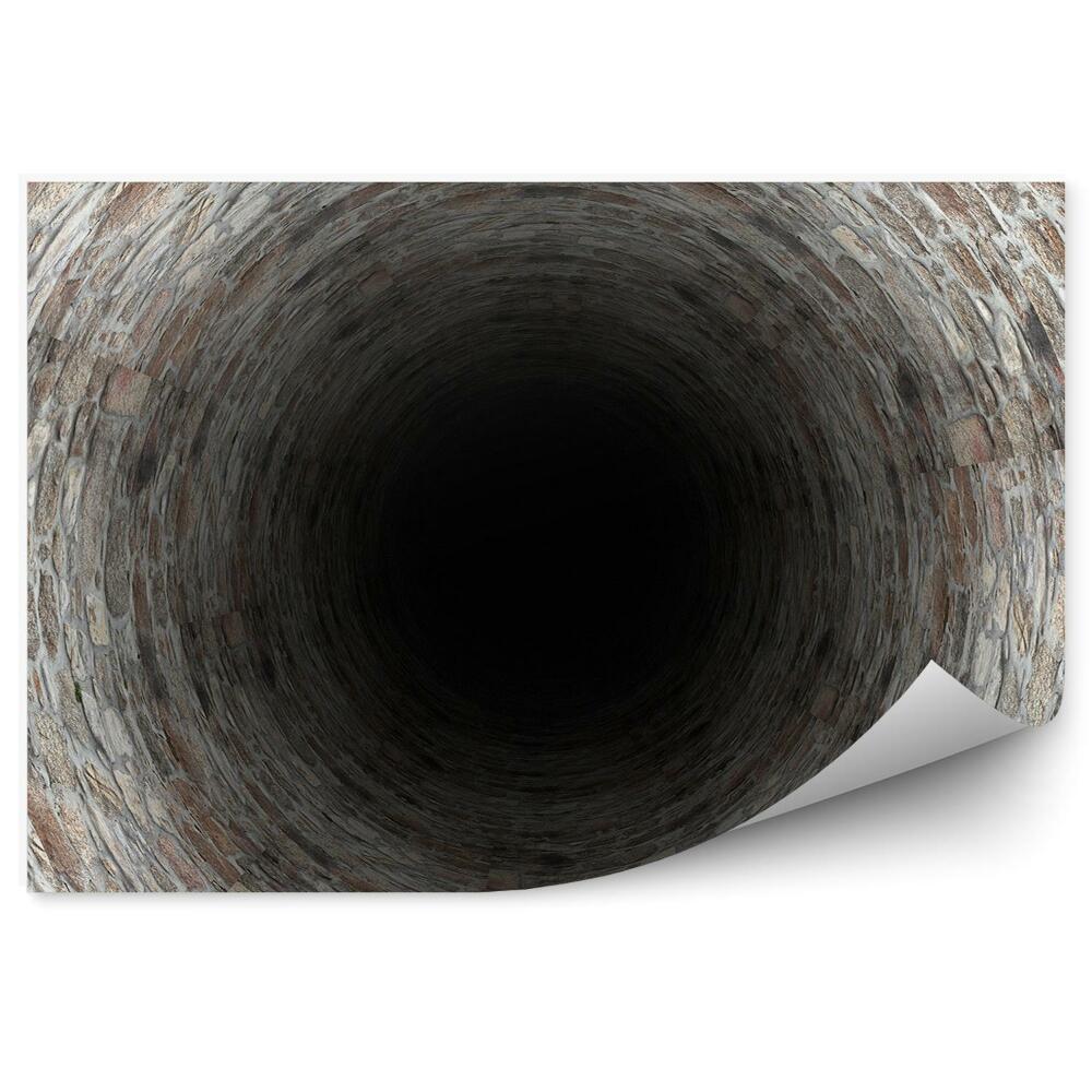 Samolepící fototapeta 3d tunel cihla