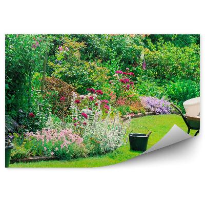 Fototapeta Zahradní nářadí květiny zelené léto