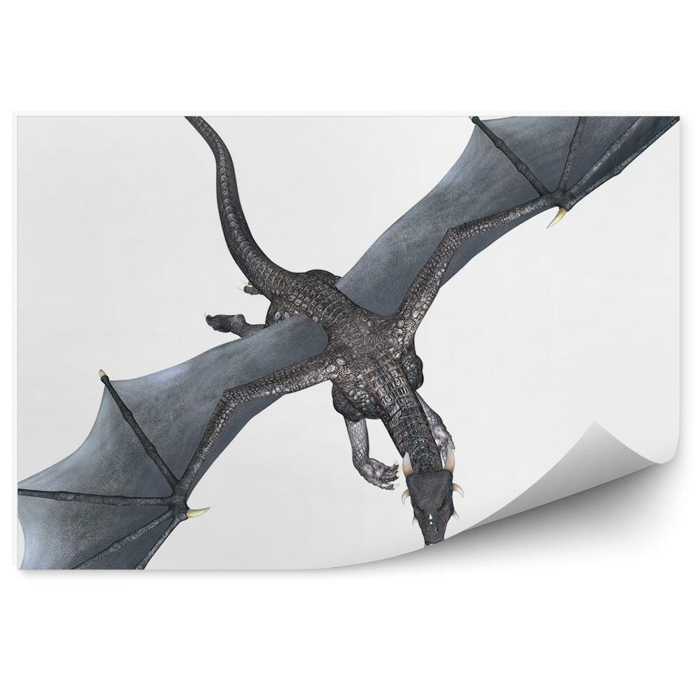 Samolepící fototapeta Šedý drak 3d