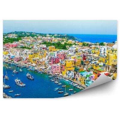 Samolepící fototapeta Barevné město lodě domy architektura