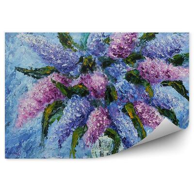 Samolepící fototapeta Lila kytice váza zátiší obrázek