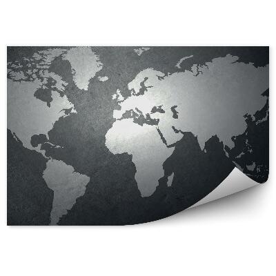 Fototapeta na zeď Mapa světa na betonové zdi