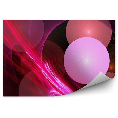 Fototapeta Růžové červené míčky vlny