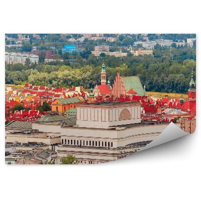 Fototapeta Budovy ulice Varšava obloha mraky