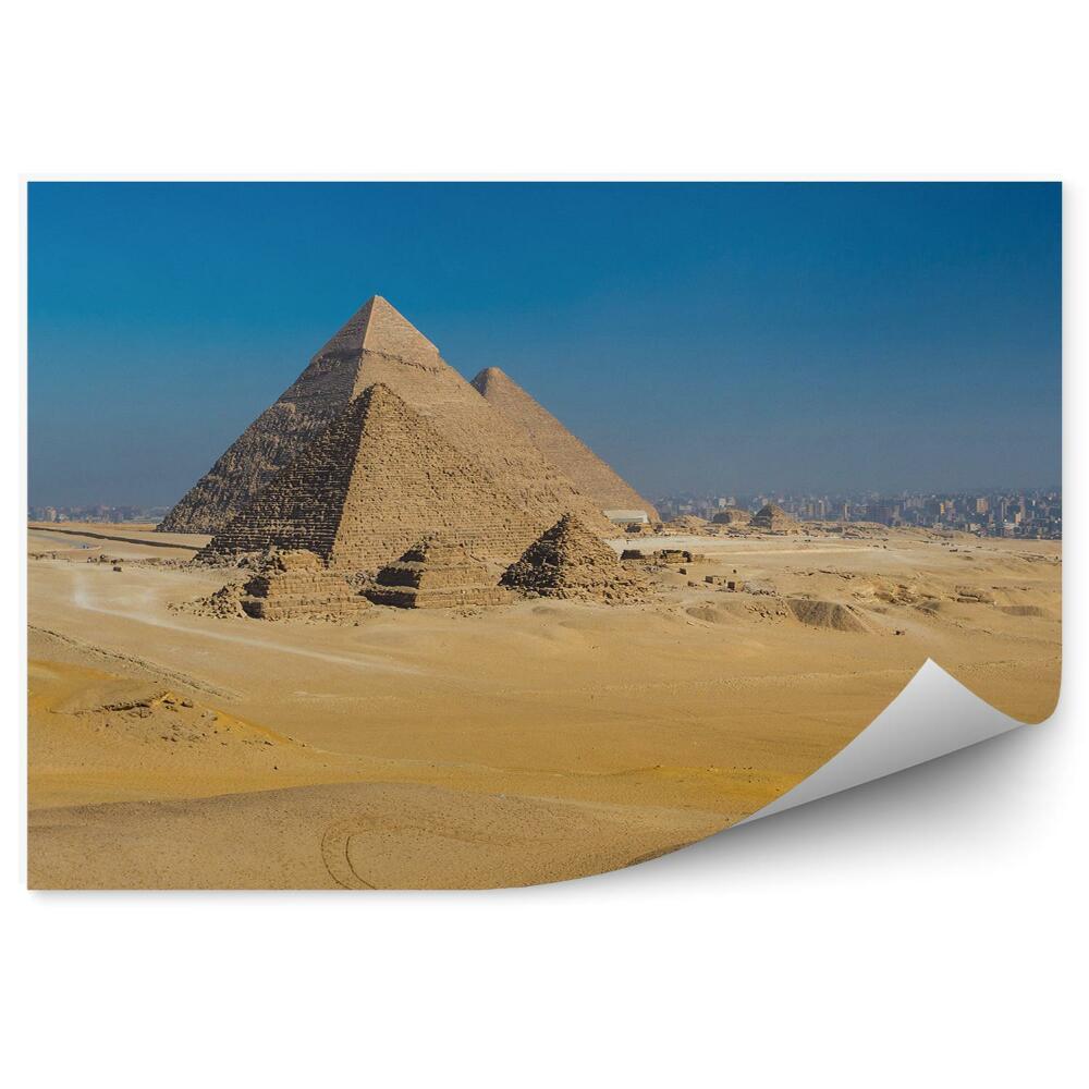Samolepící fototapeta Letecký pohled na pyramidy město Káhira