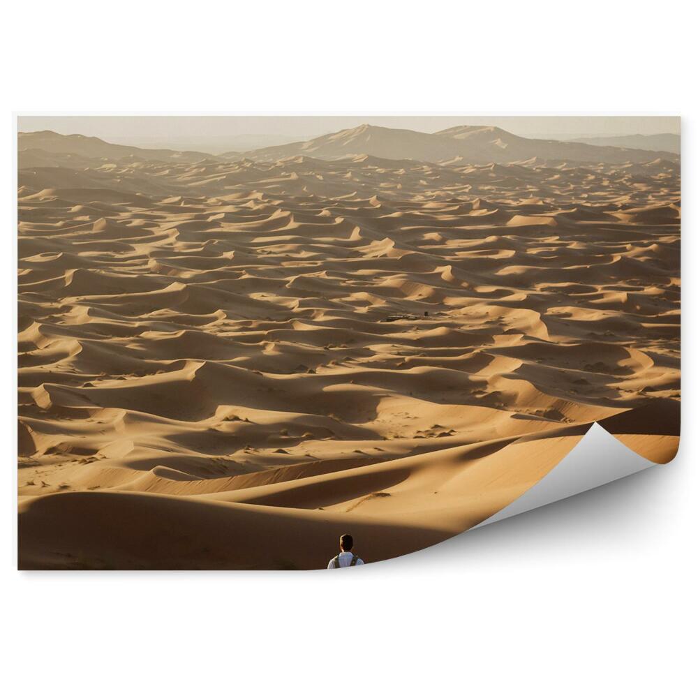 Samolepící fototapeta Červené duny poušť Merzouga západ slunce