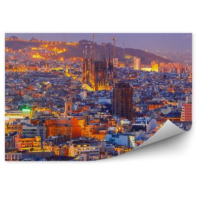 Tapeta Sagra Familia Barcelona panorama města