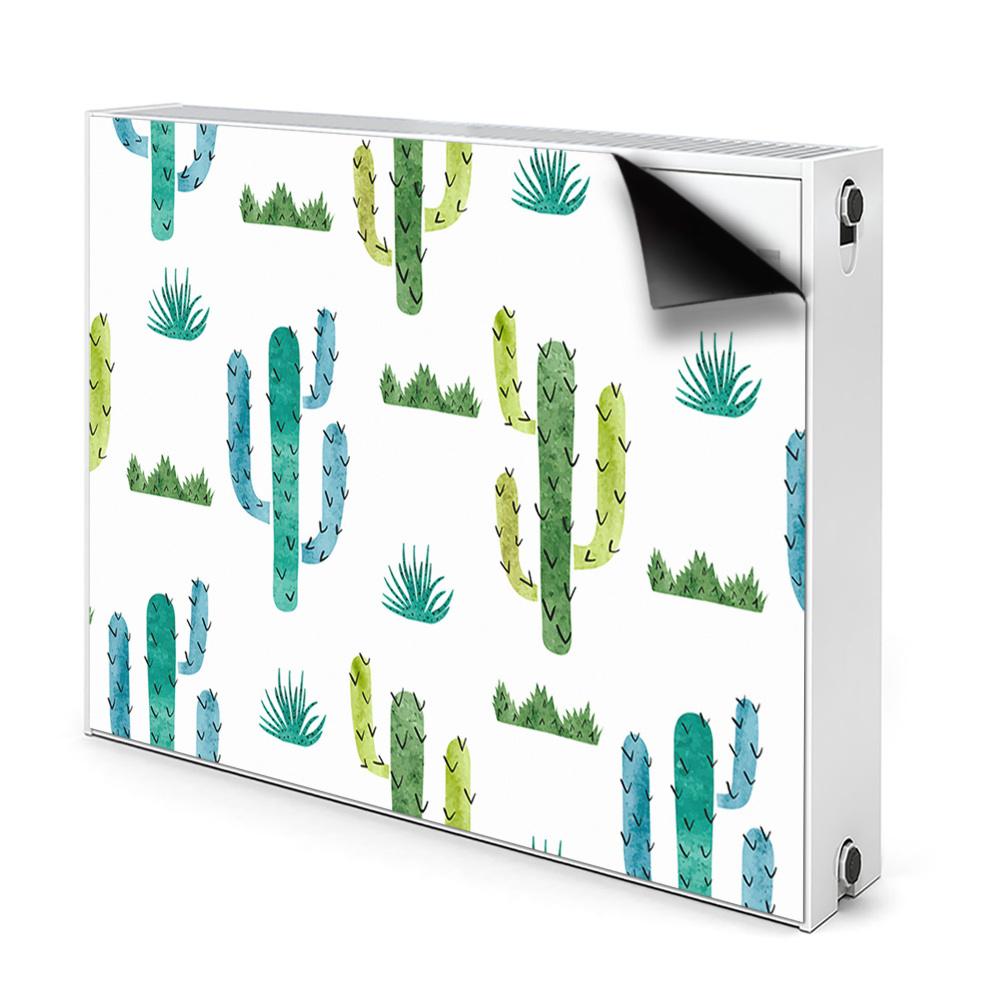 Magnetický kryt na radiátor Malované kaktusy