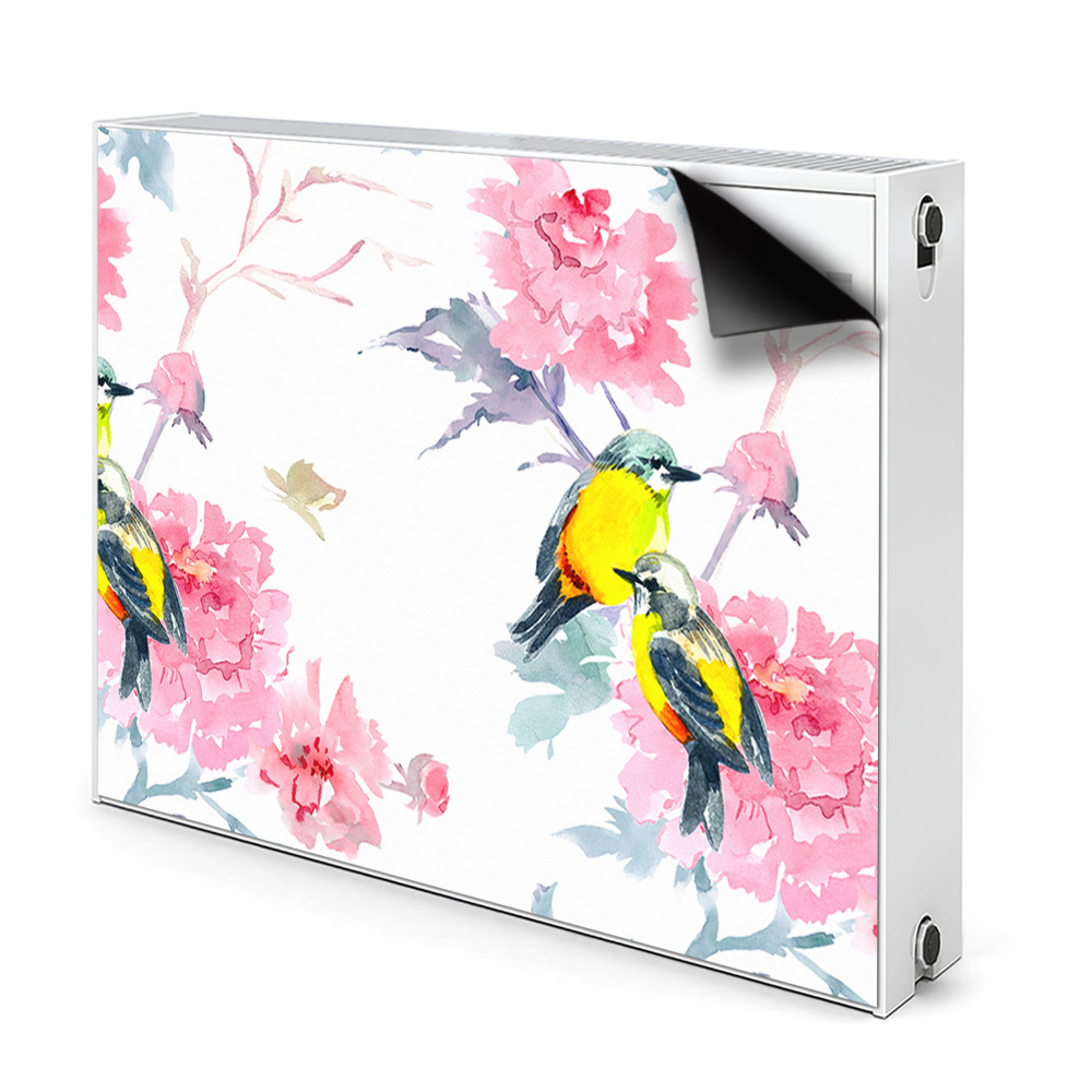Magnet na radiátor Ptáci a květiny