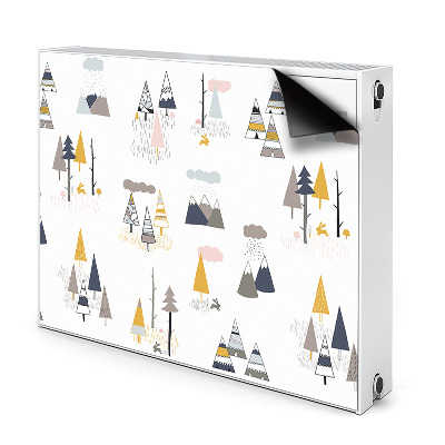 Magnet na radiátor Kreslené stromy