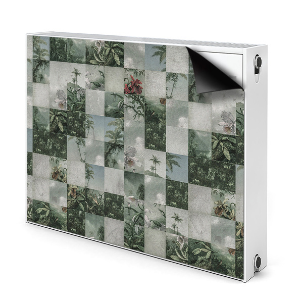 Dekorativní magnet na radiátor Tropický patchwork