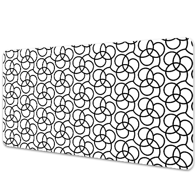 Pracovní podložka na stůl Černé a bílé kruhy