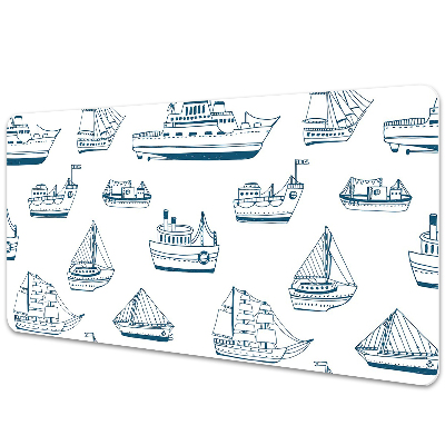 Transparentní podložka na stůl Modré lodě