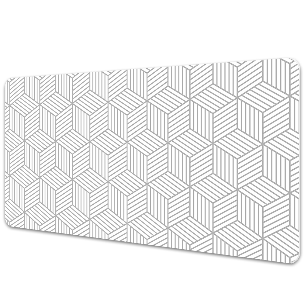 Podložka na pracovní stůl Kostky geometrický 3D vzor