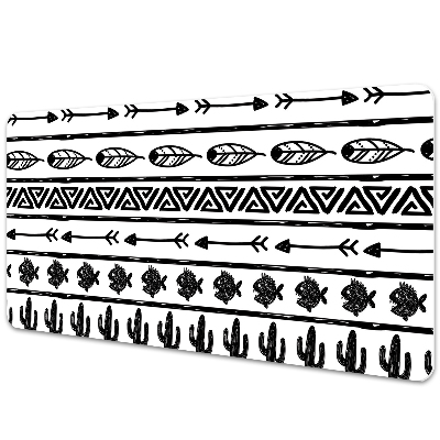 Pracovní podložka na stůl Černobílý geometrický boho vzor
