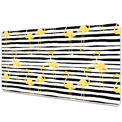 Podložka na stůl Zlatí plameňáci na geometrickém pozadí