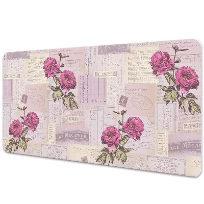 Transparentní podložka na stůl Růžový vintage vzor