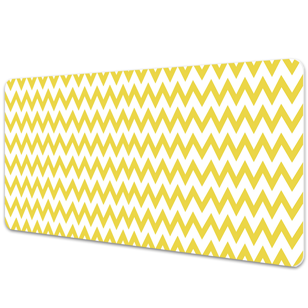 Podložka na psací stůl Žluté geometrické klikatky