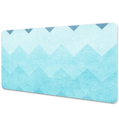 Podložka na psací stůl Modré geometrické klikatky