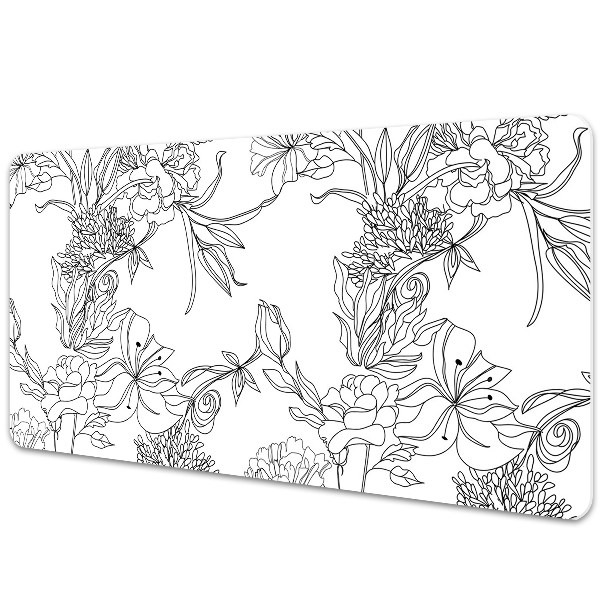 Transparentní podložka na stůl Sketched flowers