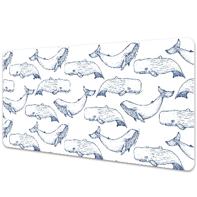 Transparentní podložka na stůl Kreslené velryby