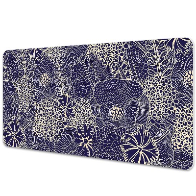 Transparentní podložka na stůl Modrý květinový vzor