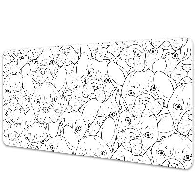 Transparentní podložka na stůl Nakreslený buldok