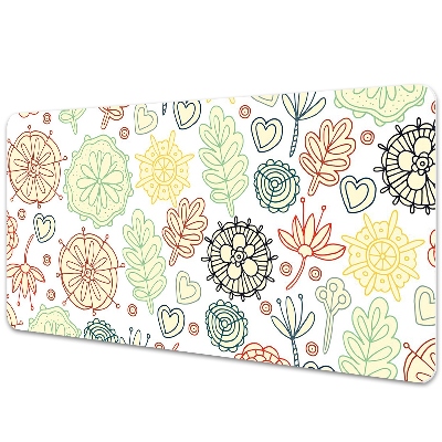 Pracovní podložka na stůl Kresba s květinami