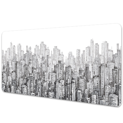 Velká podložka na stůl Černobílé město