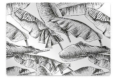 Podložka pod křeslo Černé listy