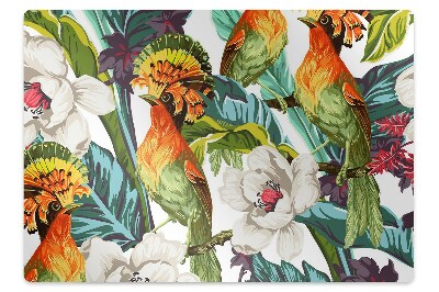 Podložka pod židli Motiv exotických ptáků