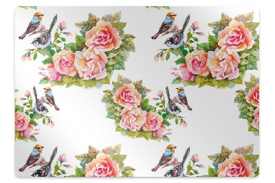 Podložka pod křeslo Motiv ptáků v lese