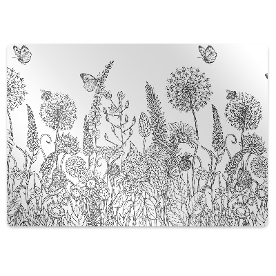 Podložka na židli Skicované květiny