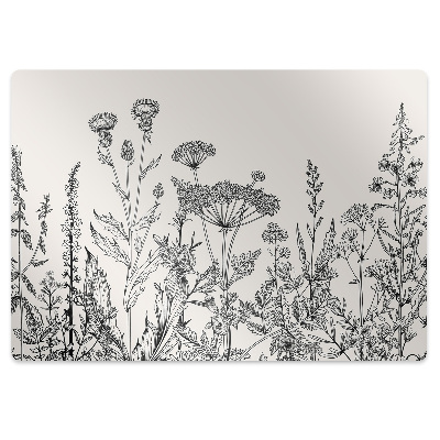 Ochranná podložka pod židli Krásné polní rostliny